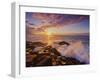 Portugal, Madeira, Sao Jorge, Sunset viewed from the Ponta de Sao Jorge-Karol Kozlowski-Framed Photographic Print