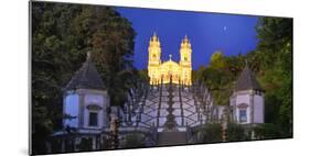Portugal, Minho Province, Braga, Bom Jesus Do Monte at Night-Shaun Egan-Mounted Photographic Print