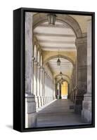 Portugal, Minho Province, Braga. Urban Area Arched Corridor-Emily Wilson-Framed Stretched Canvas