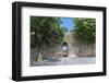 Portugal, Obidos, View of Farm Through Battlement Opening in Courtyard-Lisa S. Engelbrecht-Framed Photographic Print