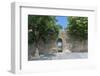 Portugal, Obidos, View of Farm Through Battlement Opening in Courtyard-Lisa S. Engelbrecht-Framed Photographic Print