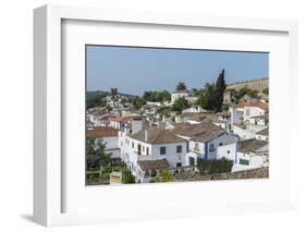 Portugal, Obidos, View of Town and Medieval Architecture-Jim Engelbrecht-Framed Photographic Print