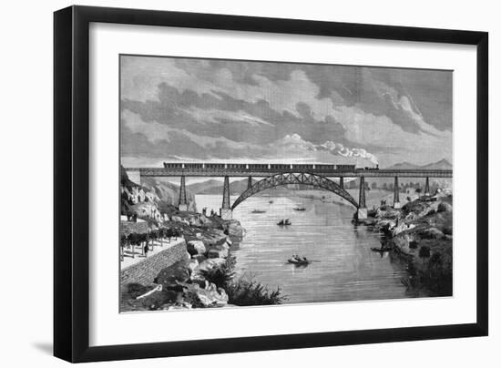 Portugal, Oporto Bridge-DL Fernandez-Framed Art Print