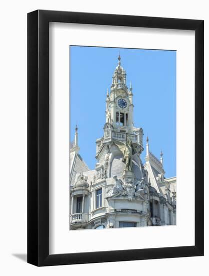 Portugal, Oporto, the National Building in Liberty Square-Jim Engelbrecht-Framed Photographic Print