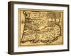 Portugal - Panoramic Map-Lantern Press-Framed Art Print