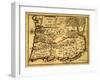 Portugal - Panoramic Map-Lantern Press-Framed Art Print