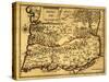 Portugal - Panoramic Map-Lantern Press-Stretched Canvas