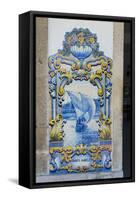 Portugal, Pinhao, Azulejo Mural, Train Station-Jim Engelbrecht-Framed Stretched Canvas