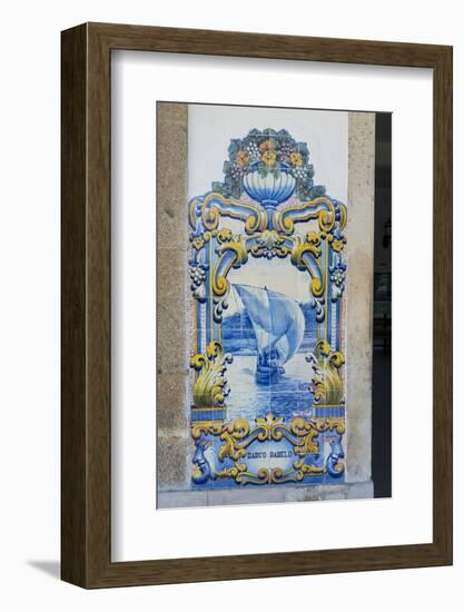 Portugal, Pinhao, Azulejo Mural, Train Station-Jim Engelbrecht-Framed Photographic Print