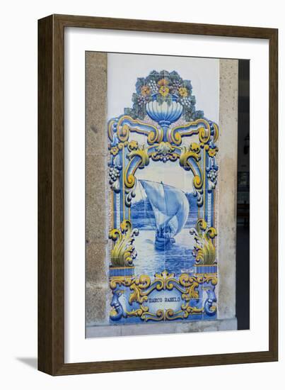 Portugal, Pinhao, Azulejo Mural, Train Station-Jim Engelbrecht-Framed Photographic Print