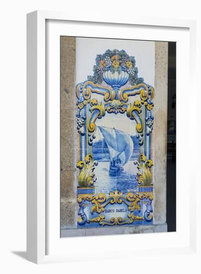 Portugal, Pinhao, Azulejo Mural, Train Station-Jim Engelbrecht-Framed Photographic Print