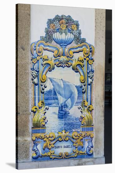 Portugal, Pinhao, Azulejo Mural, Train Station-Jim Engelbrecht-Stretched Canvas