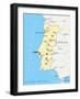 Portugal Political Map-Peter Hermes Furian-Framed Art Print