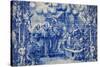 Portugal, Porto, Capela Das Almas, Azulejo, Detail, Saint Francis in front of Pope Honorious III-Samuel Magal-Stretched Canvas