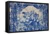 Portugal, Porto, Capela Das Almas, Azulejo, Detail, Saint Francis in front of Pope Honorious III-Samuel Magal-Framed Stretched Canvas