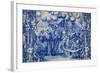 Portugal, Porto, Capela Das Almas, Azulejo, Detail, Saint Francis in front of Pope Honorious III-Samuel Magal-Framed Photographic Print