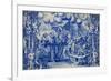 Portugal, Porto, Capela Das Almas, Azulejo, Detail, Saint Francis in front of Pope Honorious III-Samuel Magal-Framed Photographic Print