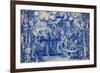 Portugal, Porto, Capela Das Almas, Azulejo, Detail, Saint Francis in front of Pope Honorious III-Samuel Magal-Framed Photographic Print