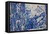 Portugal, Porto, Capela Das Almas, Azulejo, Detail, St. Francis receives the Stigmata-Samuel Magal-Framed Stretched Canvas