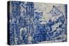 Portugal, Porto, Capela Das Almas, Azulejo, Detail, St. Francis receives the Stigmata-Samuel Magal-Stretched Canvas