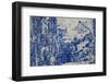 Portugal, Porto, Capela Das Almas, Azulejo, Detail, St. Francis receives the Stigmata-Samuel Magal-Framed Premium Photographic Print