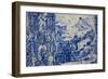 Portugal, Porto, Capela Das Almas, Azulejo, Detail, St. Francis receives the Stigmata-Samuel Magal-Framed Photographic Print