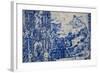 Portugal, Porto, Capela Das Almas, Azulejo, Detail, St. Francis receives the Stigmata-Samuel Magal-Framed Photographic Print