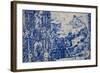 Portugal, Porto, Capela Das Almas, Azulejo, Detail, St. Francis receives the Stigmata-Samuel Magal-Framed Photographic Print