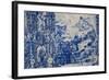 Portugal, Porto, Capela Das Almas, Azulejo, Detail, St. Francis receives the Stigmata-Samuel Magal-Framed Photographic Print