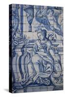 Portugal, Porto, The Church of Saint IIdefonso, Ceramic Tiles (Azulejo)-Samuel Magal-Stretched Canvas