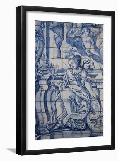Portugal, Porto, The Church of Saint IIdefonso, Ceramic Tiles (Azulejo)-Samuel Magal-Framed Premium Photographic Print