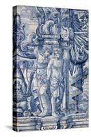 Portugal, Porto, The Church of Saint IIdefonso, Ceramic Tiles (Azulejo)-Samuel Magal-Stretched Canvas