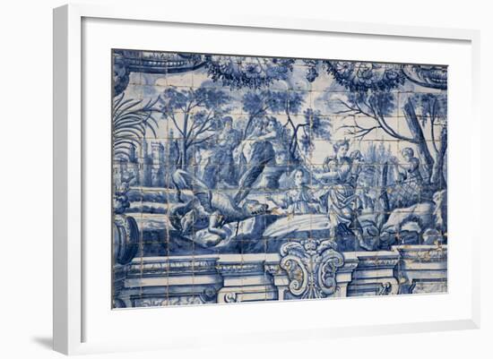 Portugal, Porto, The Church of Saint IIdefonso, Ceramic Tiles (Azulejo)-Samuel Magal-Framed Photographic Print