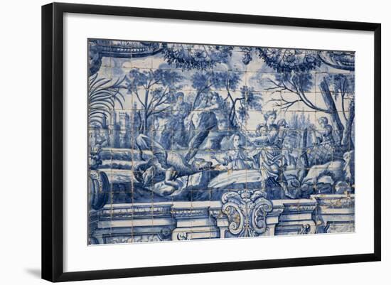 Portugal, Porto, The Church of Saint IIdefonso, Ceramic Tiles (Azulejo)-Samuel Magal-Framed Photographic Print