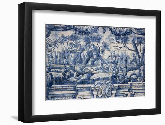 Portugal, Porto, The Church of Saint IIdefonso, Ceramic Tiles (Azulejo)-Samuel Magal-Framed Photographic Print