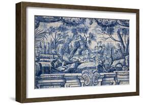 Portugal, Porto, The Church of Saint IIdefonso, Ceramic Tiles (Azulejo)-Samuel Magal-Framed Photographic Print