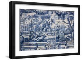 Portugal, Porto, The Church of Saint IIdefonso, Ceramic Tiles (Azulejo)-Samuel Magal-Framed Photographic Print