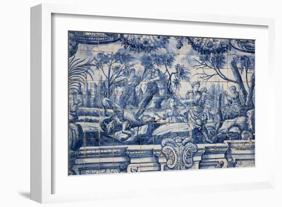 Portugal, Porto, The Church of Saint IIdefonso, Ceramic Tiles (Azulejo)-Samuel Magal-Framed Photographic Print