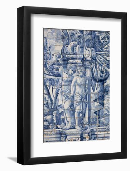 Portugal, Porto, The Church of Saint IIdefonso, Ceramic Tiles (Azulejo)-Samuel Magal-Framed Photographic Print