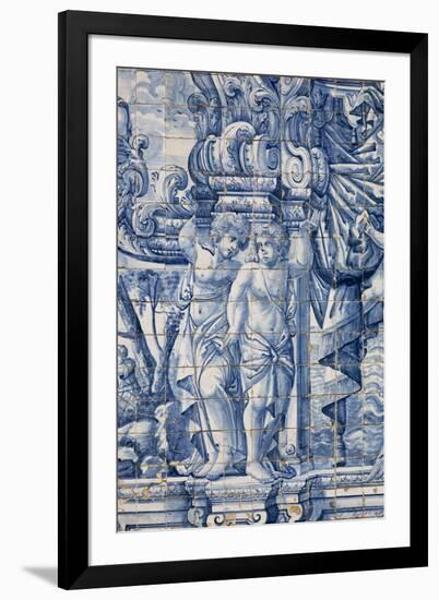 Portugal, Porto, The Church of Saint IIdefonso, Ceramic Tiles (Azulejo)-Samuel Magal-Framed Photographic Print