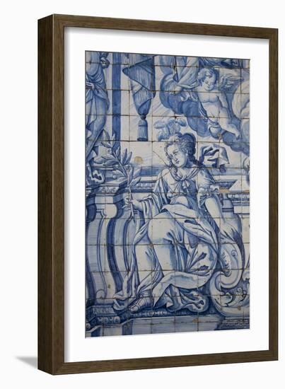 Portugal, Porto, The Church of Saint IIdefonso, Ceramic Tiles (Azulejo)-Samuel Magal-Framed Photographic Print