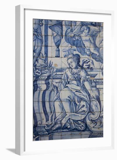 Portugal, Porto, The Church of Saint IIdefonso, Ceramic Tiles (Azulejo)-Samuel Magal-Framed Photographic Print