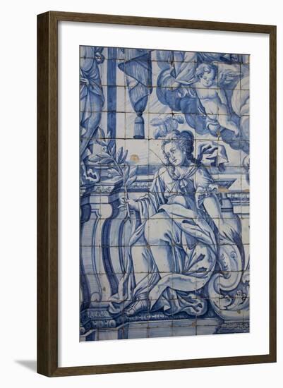 Portugal, Porto, The Church of Saint IIdefonso, Ceramic Tiles (Azulejo)-Samuel Magal-Framed Photographic Print