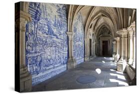 Portugal, Porto, The Church of Saint IIdefonso, Fan Vaulted Cloister with Ceramic Tiles (Azulejo)-Samuel Magal-Stretched Canvas