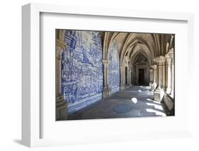 Portugal, Porto, The Church of Saint IIdefonso, Fan Vaulted Cloister with Ceramic Tiles (Azulejo)-Samuel Magal-Framed Photographic Print