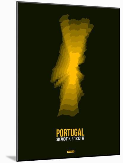 Portugal Radiant Map 3-NaxArt-Mounted Art Print