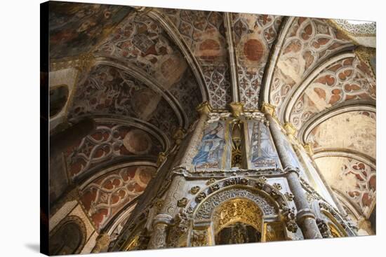 Portugal, Ribatejo Province, Tomar, Convent of the Knights of Christ, Round Church, Ribbed Ceiling-Samuel Magal-Stretched Canvas