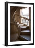 Portugal, Ribatejo Province, Tomar, Convent of the Knights of Christ, Spiral Staircase-Samuel Magal-Framed Photographic Print