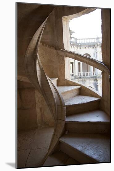 Portugal, Ribatejo Province, Tomar, Convent of the Knights of Christ, Spiral Staircase-Samuel Magal-Mounted Photographic Print