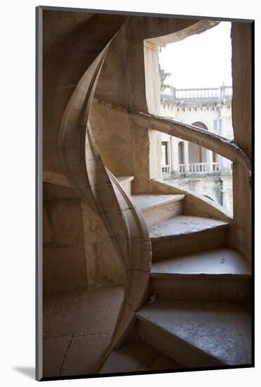 Portugal, Ribatejo Province, Tomar, Convent of the Knights of Christ, Spiral Staircase-Samuel Magal-Mounted Photographic Print